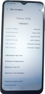 Б/в Мобільний телефон Samsung galaxy a03s 3/32gb 01-200962261