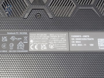 Б/у Ноутбук Asus 16/ryzen 7 7435hs ddr5/16gb ddr5/hdd *відсутній/ssd 512 gb/geforce rtx2050 4gb 01-200927998