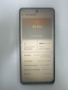 Б/в Мобільний телефон Oppo a5 4g 8/256gb 01-200839125