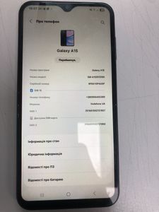 Б/в Мобільний телефон Samsung galaxy a15 sm-a155f 4/128gb 01-200875627