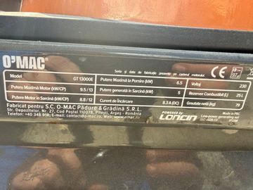 Б/в Генератор O'mac gt 13000e 01-200922587
