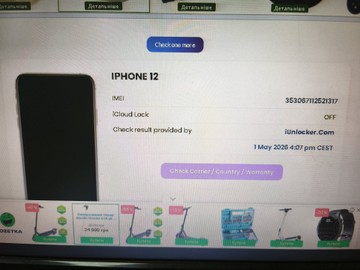 Б/в Мобільний телефон Apple iphone 12 64gb 01-200939400