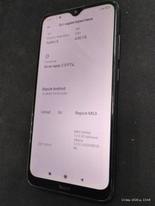 Б/у Мобільний телефон Xiaomi redmi 8 4/64gb 01-200953848