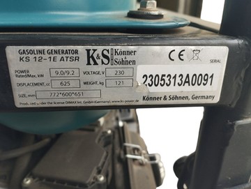 Б/в Генератор Konner&Sohnen ks 12-1e atsr 01-200979847
