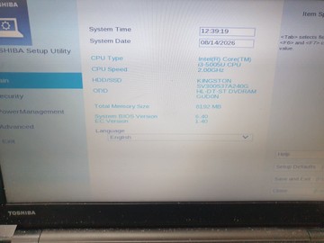 Б/в Ноутбук Toshiba 15/core i3 5015u ddr3/8gb ddr3/hdd 250 gb/*інтегрована 01-201045211