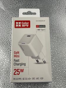 Б/в Зарядний блок Colorway gan mini 25w pd port pps usb-c (cw-chs052pd-wt) 01-200841208