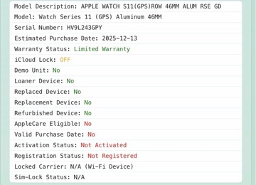 Б/у Смарт-часы Apple watch series 11 gps 46mm alu. case 01-201031764