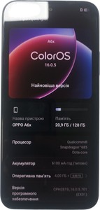 Б/у Мобільний телефон Oppo a6x 4/128gb 01-201095899