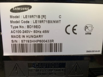 Б/в Телевізор Samsung le19r71w 01-201126799
