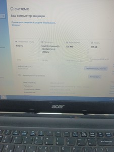 Б/в Ноутбук Acer 15/celeron n3350 ddr3/4gb ddr3/ssd 120 gb/*інтегрована 01-201160647