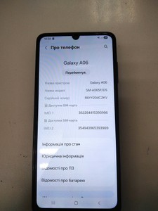 Б/у Мобільний телефон Samsung galaxy a06 4/128gb 01-201170102