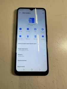 Б/в Мобільний телефон Tecno spark go 2022 kg5m 2/32gb 01-201167356