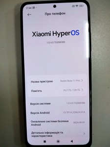 Б/в Мобільний телефон Xiaomi redmi note 11 pro 6/128gb 01-201181593