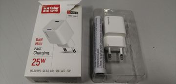 Б/в Мережевий зарядний пристрій Colorway gan mini 25w pd port pps usb-c black 01-200821367