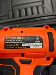 Б/в Шурупокрут Tekhmann tcd-12 qc li 01-200832855