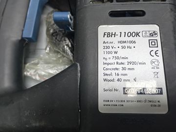 Б/в Перфоратор Ferm fbh-1100k 01-200844889