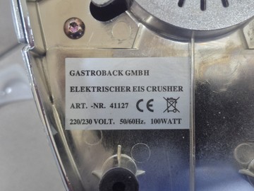 Б/в Подрібнювач льоду Gastroback 41127 01-200984927