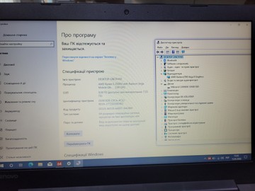 Б/в Ноутбук Lenovo 15/ryzen 5 2500u ddr4/8gb ddr4/ssd 128 gb/*інтегрована 01-200953548
