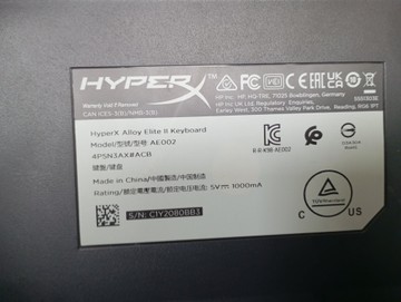 Б/в Клавіатура Hyperx alloy elite 2 01-200963134