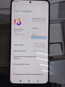 Б/в Мобільний телефон Xiaomi redmi note 11 pro+ 5g 6/128gb 01-201038791