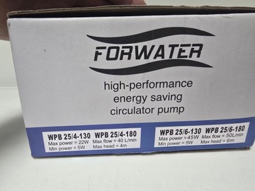 Б/в Насос циркуляційний для опалення Forwater wpb 25/6-180 01-201065720