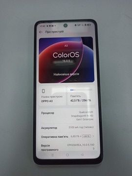 Б/в Мобільний телефон Oppo a3 4g 6/256gb 01-201129344