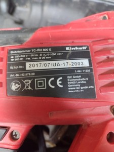 Б/в Перфоратор Einhell tc-rh 800e 01-200924469