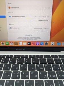 Б/в Ноутбук Apple macbook air 13" late 2020 apple m1 7 core gpu/ram8gb/ssd256gb 01-200492875