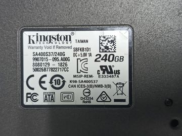 Б/в Ssd накопичувач Kingston a400 240 gb 01-200849255