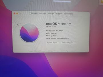 Б/в Ноутбук екран 13,3" Apple Macbook Air a2337/ m1 8-cpu/ 7-gpu/ ram8gb/ ssd256gb/ retina, truetone 01-200886988