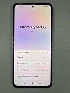Б/у Мобільний телефон Xiaomi redmi note 14 6/128gb 01-200954546