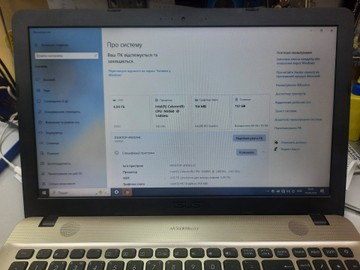 Б/в Ноутбук Asus 15/celeron n3060 ddr3/4gb ddr3/hdd *відсутній/ssd 120 gb/*інтегрована 01-200989855