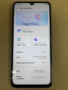 Б/в Мобільний телефон Zte nubia v70 max 6/128gb 01-201159105