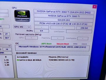 Б/в Системний блок Пк intel core i7-8700k/ram 32 gb/hdd 1000 gb+відсутній/ssd відсутній+відсутній/nvidia rtx 3060ti (gefor 01-200886408