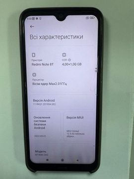 Б/в Мобільний телефон Xiaomi redmi note 8t 4/64gb 01-200930590