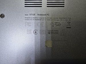 Б/в Ноутбук Asus 17/pentium 7505 ddr4/8gb ddr4/hdd *відсутній/ssd 240 gb/*інтегрована 01-201041093