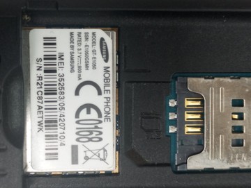 Б/в Мобільний телефон Samsung gt-e1050 01-201095917