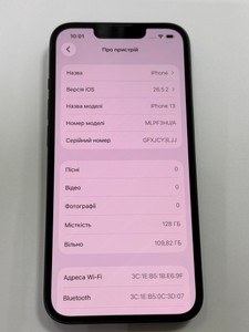 Б/в Мобільний телефон Apple iphone 13 128gb 01-201114484