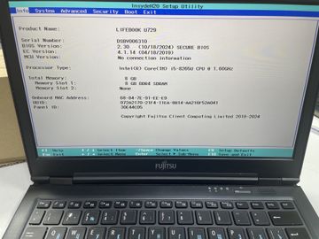 01-200794247: Fujitsu 12/core i5 8265u ddr4/8gb ddr4/hdd *відсутній/ssd 256 gb/*інтегрована