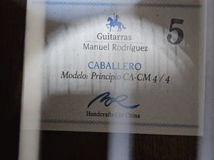 Б/в Класична гітара Manuel Rodriguez principi ca-cm 4/4 01-200843555