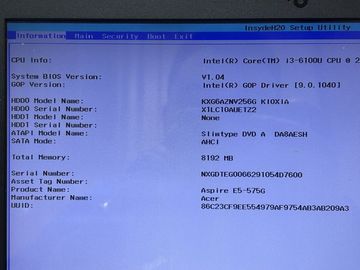 Acer 15/core i3 6100u ddr3/8gb ddr3/hdd *відсутній/ssd 256 gb/geforce 940mx 2gb