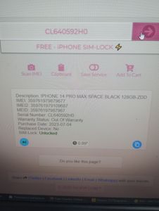 Б/в Мобільний телефон Apple iphone 14 pro max 128gb 01-200841064