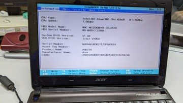 Б/в Ноутбук Acer 11.6/atom n2600/ram 2gb/hdd 320gb/інтегрована 01-200936744