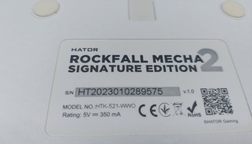 Б/в Клавіатура Hator rockfall mechanical 01-201005253