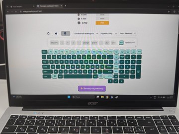 Б/в Ноутбук Acer 15/celeron n4500 ddr4/8gb ddr4/hdd *відсутній/ssd 250 gb/*інтегрована 01-201031613