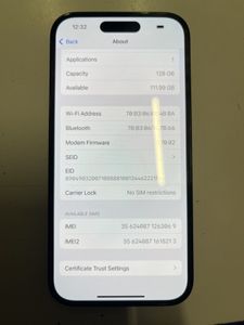 Б/в Мобільний телефон Apple iphone 14 pro 128gb esim 01-200804029