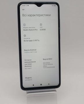 Б/в Мобільний телефон Xiaomi redmi note 8 pro 6/128gb 01-200938604