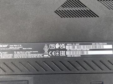 Б/у Ноутбук Acer 15/core 5 210h ddr4/16gb ddr5/hdd *відсутній/ssd 1000 gb/rtx 5060 8gb 01-201123276