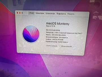 Б/в Системний блок Apple a1347 mac mini/core i7 3ghz/ram8gb/ssd512gb/intel iris 01-201152629