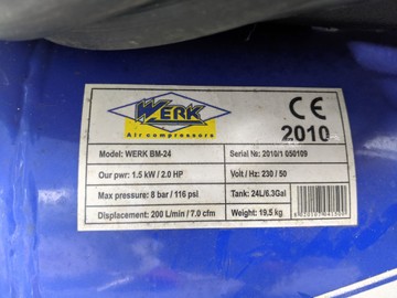 Б/в Компресор Werk bm-24 01-200932513